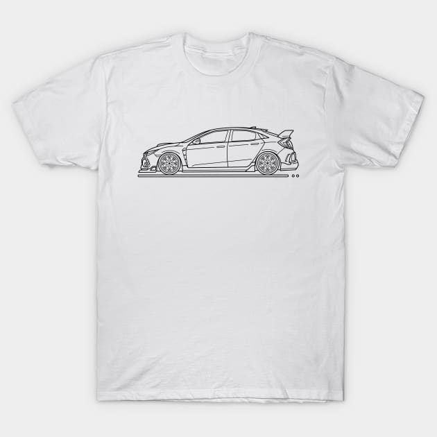 Type R 2018 B Lineart T-Shirt by garistipis